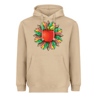 Mushroom teacher apple and sunflower with leopard and tooled leather Heavyweight Hoodie - Artiststas