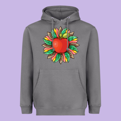 Teacher Apple And Sunflower With Leopard And Tooled Leather Heavyweight Hoodie Designed By Artiststas