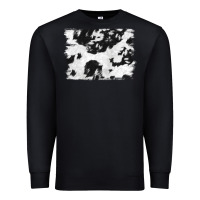 Black black and white cowhide backround Premium Sweatshirt - NancyCooperArtShop