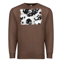 Chestnut black and white cowhide backround Premium Sweatshirt - NancyCooperArtShop