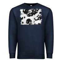 Navy black and white cowhide backround Premium Sweatshirt - NancyCooperArtShop