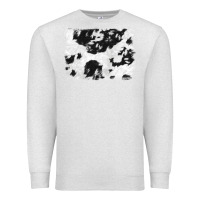 Oatmeal Heather black and white cowhide backround Premium Sweatshirt - NancyCooperArtShop