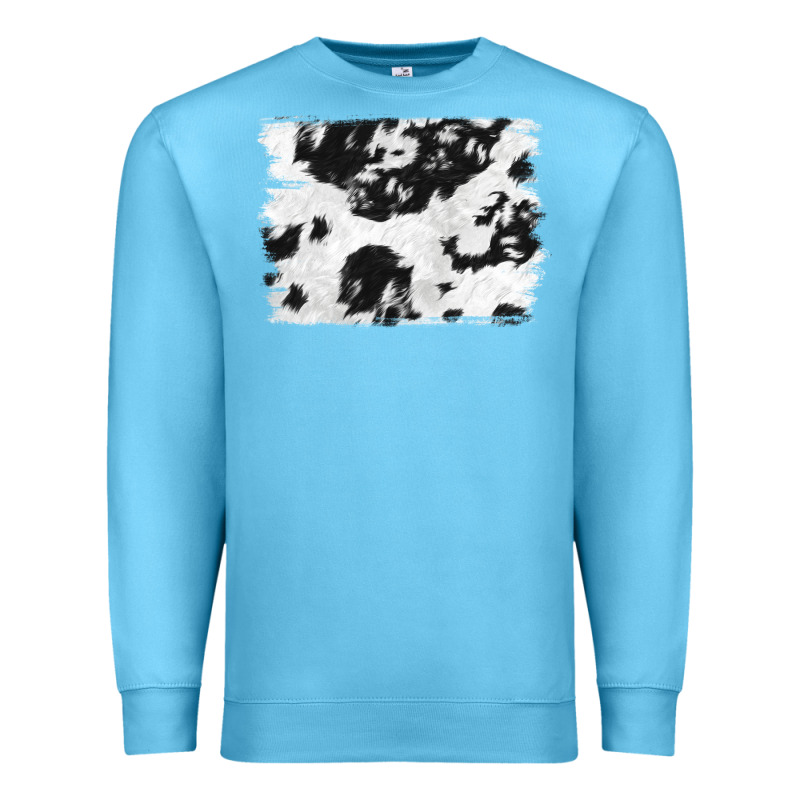 Black And White Cowhide Backround Premium Sweatshirt by NancyCooperArtShop | Teevron