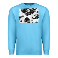 Ocean Blue black and white cowhide backround Premium Sweatshirt - NancyCooperArtShop