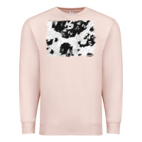 Pale Pink black and white cowhide backround Premium Sweatshirt - NancyCooperArtShop