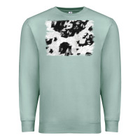 Seafoam black and white cowhide backround Premium Sweatshirt - NancyCooperArtShop