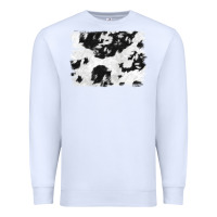 White black and white cowhide backround Premium Sweatshirt - NancyCooperArtShop