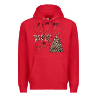 Red it's the most wonderful time of the year Premium Hoodie - MaliasSmallBusiness