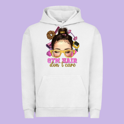 Messy Bun Gym Hair Don't Care Bbs Urban Hoodie Designed By Bundleandbundleshop