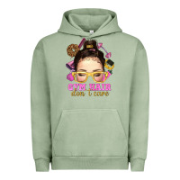 Pigment Oil Green Messy Bun Gym Hair Don't Care Bbs Urban Hoodie - BundleAndBundleShop