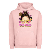 Pigment Salmon Messy Bun Gym Hair Don't Care Bbs Urban Hoodie - BundleAndBundleShop
