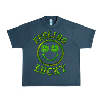 Midnight Navy feeling lucky with leopard Urban Heavy Tee - RanaPortraitStore