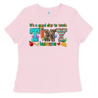 Bubblegum Pink its a good day to teach tiny humans Ladies Tee - AdoDesignShop