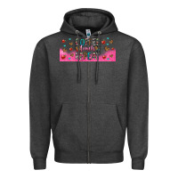 Charcoal Heather coffee teach repeat teacher libbey glass Zipper Hoodie - HRA Design Shop