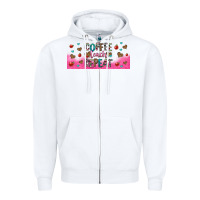 White coffee teach repeat teacher libbey glass Zipper Hoodie - HRA Design Shop
