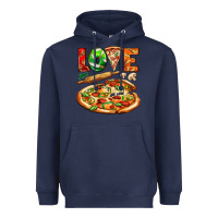 Navy love pizza Heavyweight Hoodie - AdoDesignShop