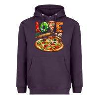 Plum love pizza Heavyweight Hoodie - AdoDesignShop