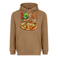Toasted Coconut love pizza Heavyweight Hoodie - AdoDesignShop