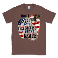 Chestnut Home of the free because of the brave 4th of july Classic Tee - CowGirlArtShop