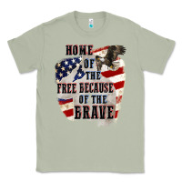 Matcha Home of the free because of the brave 4th of july Classic Tee - CowGirlArtShop