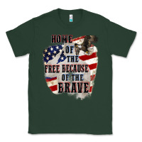 Sports Green Home of the free because of the brave 4th of july Classic Tee - CowGirlArtShop