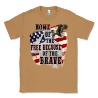 Toasted Coconut Home of the free because of the brave 4th of july Classic Tee - CowGirlArtShop