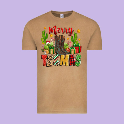 Merry Texmas Vintage Tee Designed By Zillion Design Studio