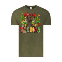 Vintage Olive merry texmas Vintage Tee - Zillion Design Studio