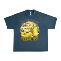 Midnight Navy farm fresh lemons Urban Heavy Tee - Zillion Design Studio