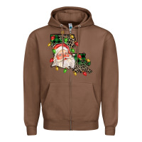 Chestnut Louisiana map christmas santa Zipper Hoodie - FaDigitalArtStudio