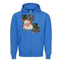 True Royal Louisiana map christmas santa Zipper Hoodie - FaDigitalArtStudio