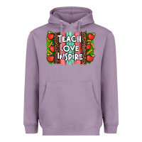 Lavender teach love inspire brushstroke with  and pen leopard Heavyweight Hoodie - Artiststas