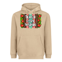 Mushroom teach love inspire brushstroke with  and pen leopard Heavyweight Hoodie - Artiststas