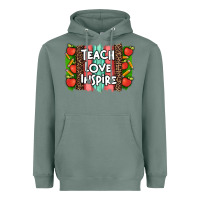 Sage teach love inspire brushstroke with  and pen leopard Heavyweight Hoodie - Artiststas