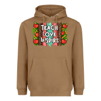 Toasted Coconut teach love inspire brushstroke with  and pen leopard Heavyweight Hoodie - Artiststas