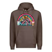 Coffee nurse rainbow Premium Hoodie - NancyCooperArtShop