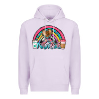 Lilac nurse rainbow Premium Hoodie - NancyCooperArtShop