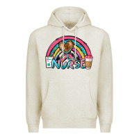 Oatmeal Heather nurse rainbow Premium Hoodie - NancyCooperArtShop