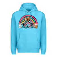Ocean Blue nurse rainbow Premium Hoodie - NancyCooperArtShop