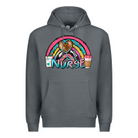 Rock nurse rainbow Premium Hoodie - NancyCooperArtShop