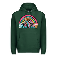Sports Green nurse rainbow Premium Hoodie - NancyCooperArtShop