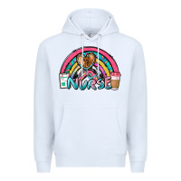 White nurse rainbow Premium Hoodie - NancyCooperArtShop