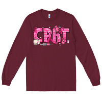 Burgundy Breast Cancer CPHT Pharmacy Technician Long Sleeve Tee - texasbilliewilder