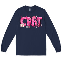 Navy Breast Cancer CPHT Pharmacy Technician Long Sleeve Tee - texasbilliewilder