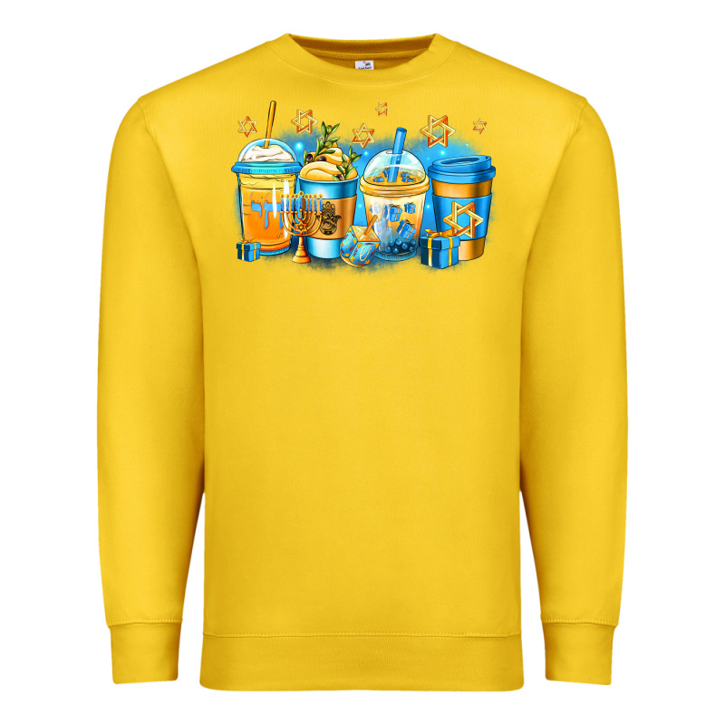 Hanukkah Coffee Premium Sweatshirt by Jasminsmagicworld | Teevron