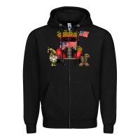 Black america soldier truck Zipper Hoodie - CowhideDigitalArt