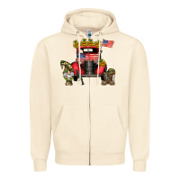 America Soldier Truck Zipper Hoodie | Teevron