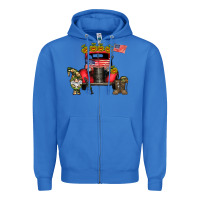 True Royal america soldier truck Zipper Hoodie - CowhideDigitalArt