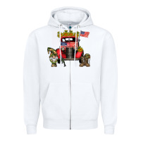 White america soldier truck Zipper Hoodie - CowhideDigitalArt
