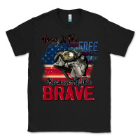 Black Home of the free because of the brave 4th of july Classic Tee - CowGirlArtShop